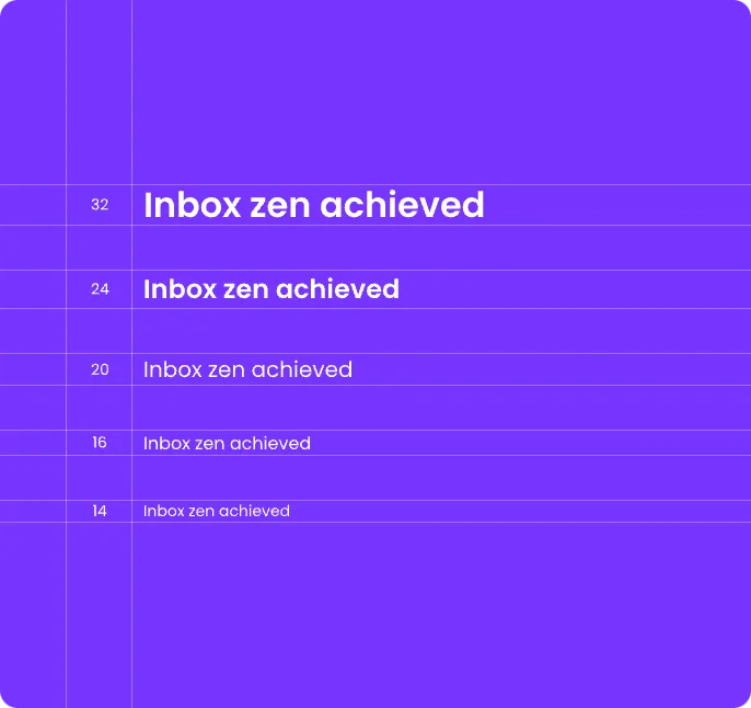 An example of using the MyMail typography