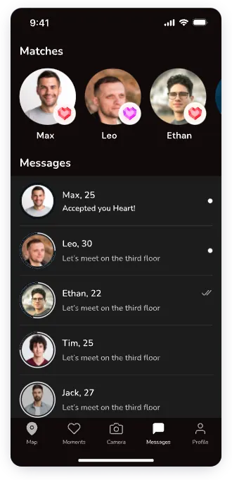 UI design of Lafla chat screen