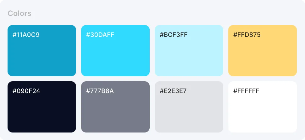 E-Doctor app color palette