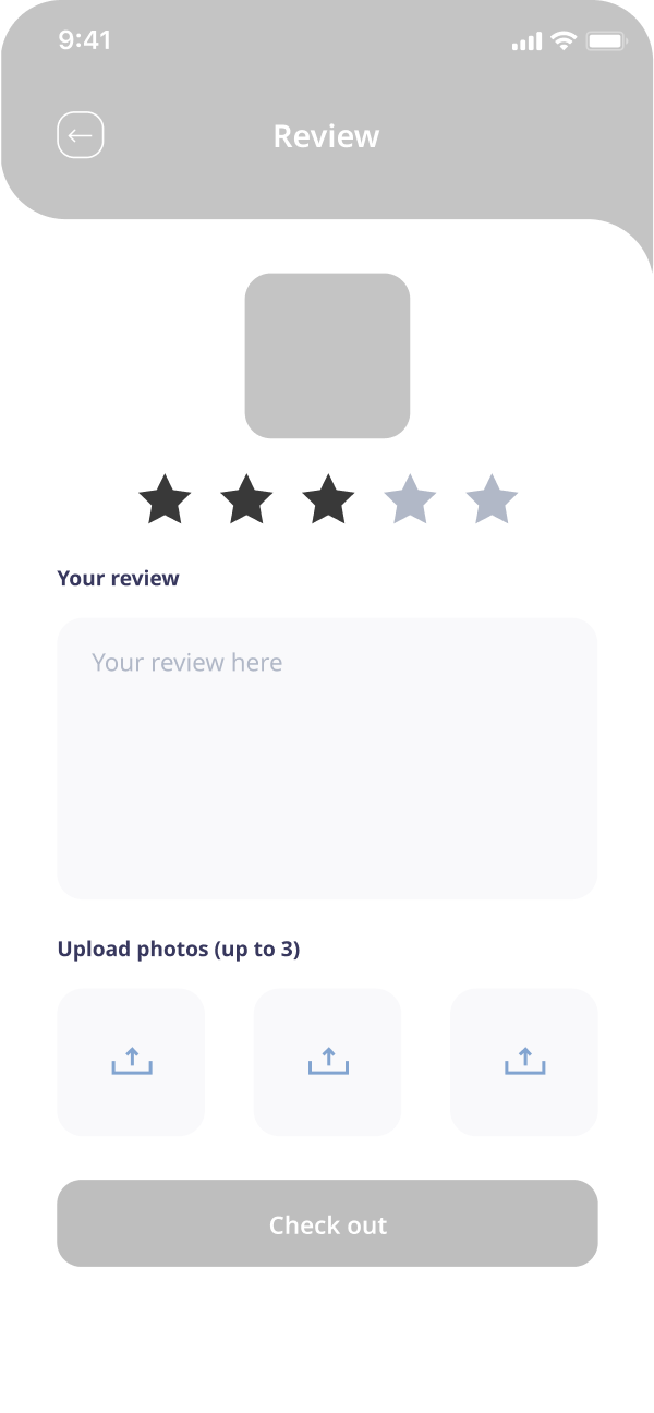 E-booking app review section