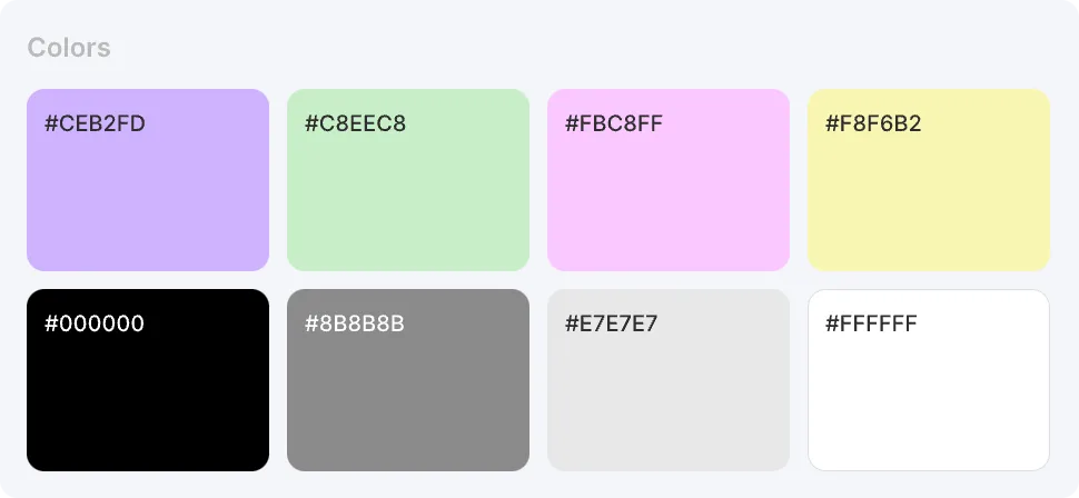 MoneyPay color palette