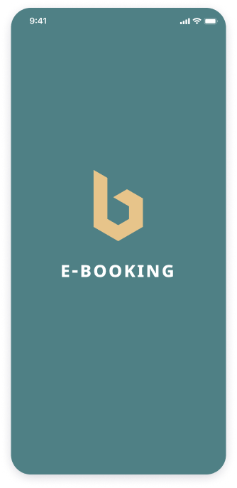 E-booking app home screen