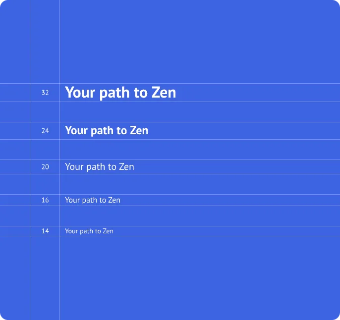 An example of using the Yogadgine typography