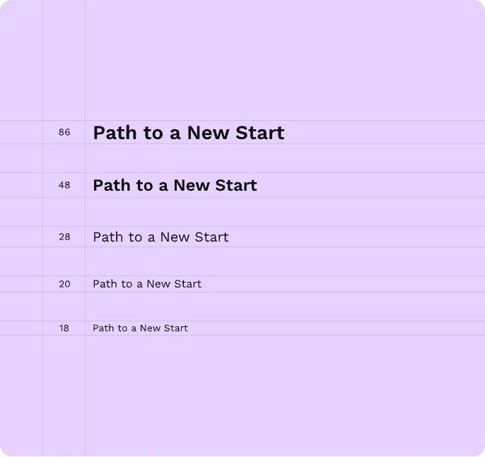 An example of using the RESTART typography 