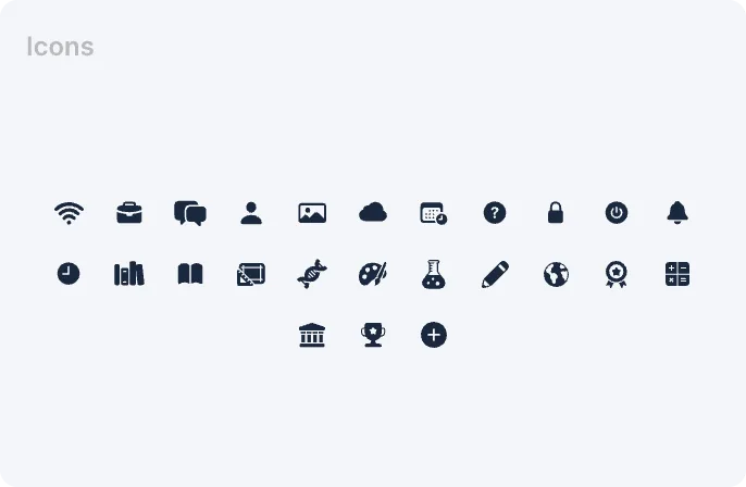 University Student app icons set