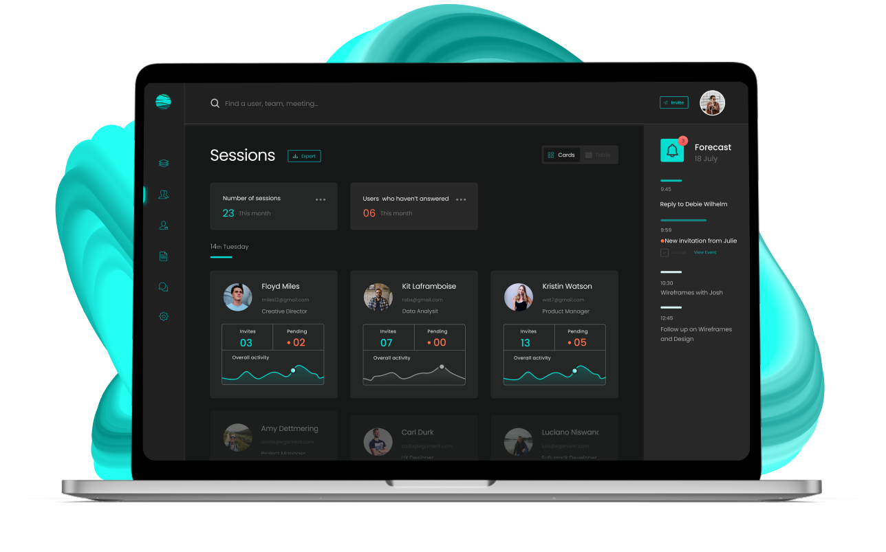 Bounce project management platform design