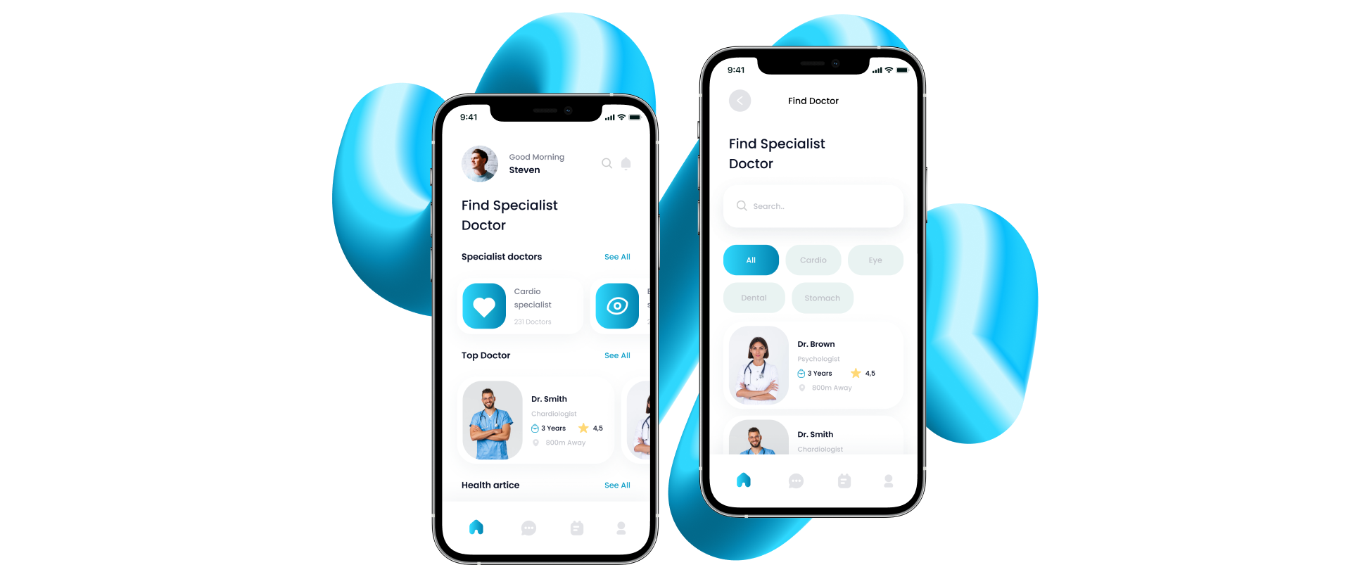 Online doctor appointment app design