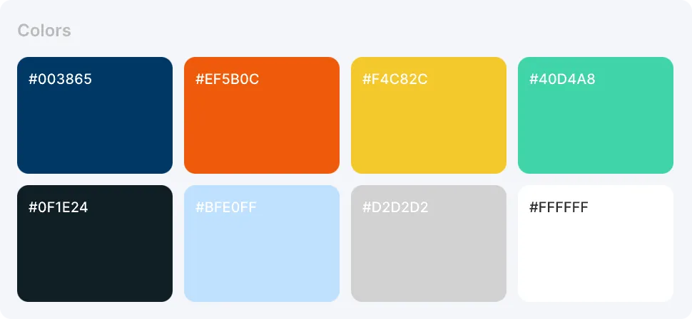 Insight CRM color palette