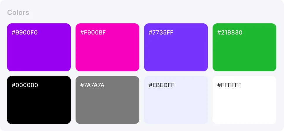 MyMail color palette
