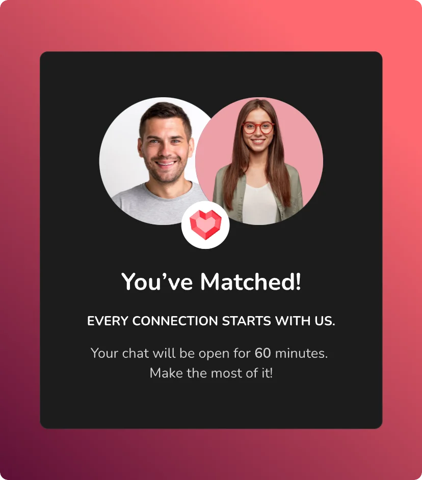 Timed chat match feature