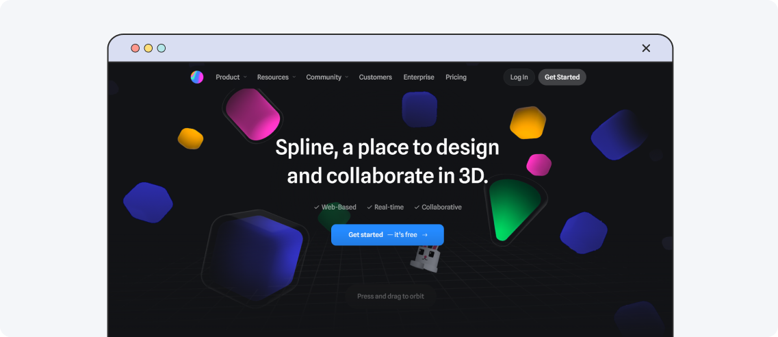 Spline website design