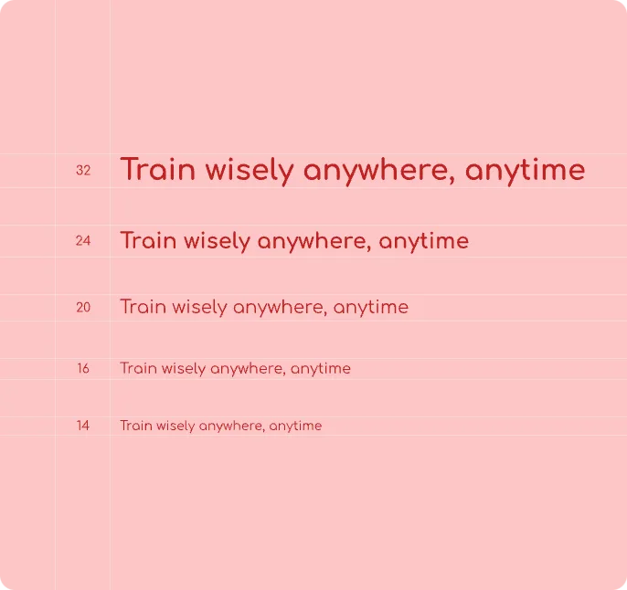 An example of using the ShareFit typography