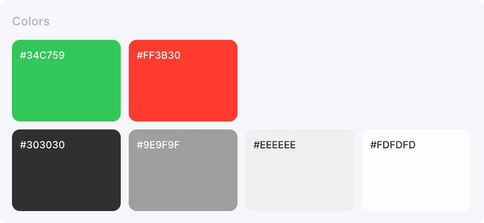 Splash app color palette