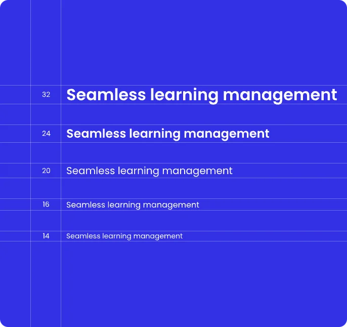An example of using the MySkills typography 