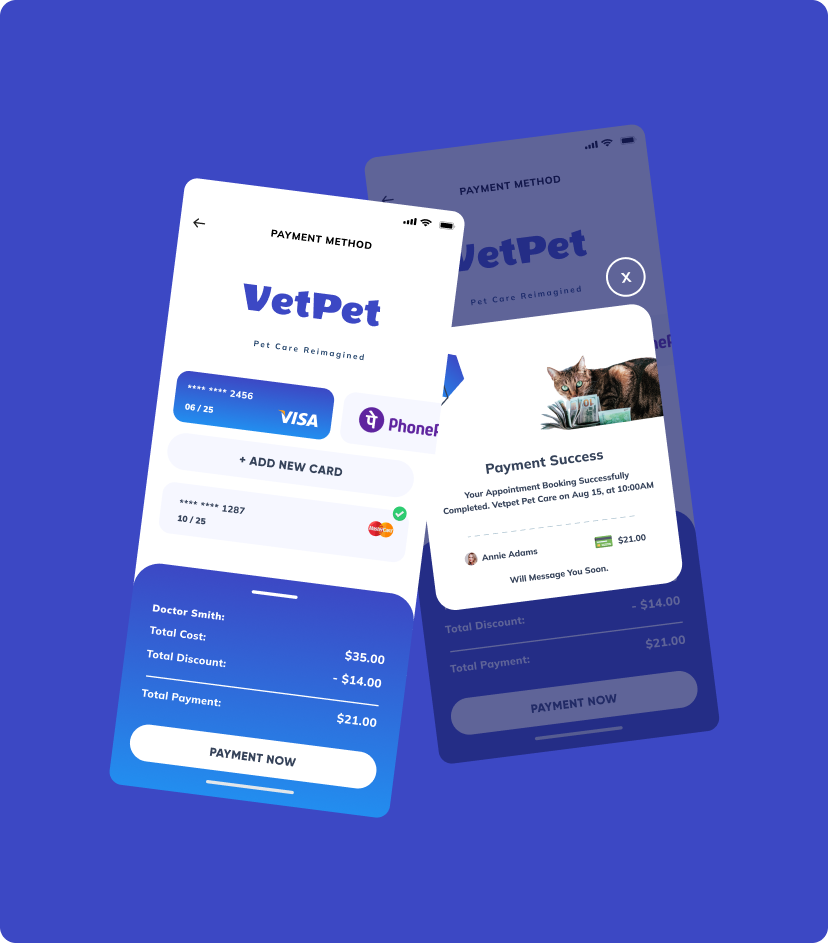 VetPet payment management feature