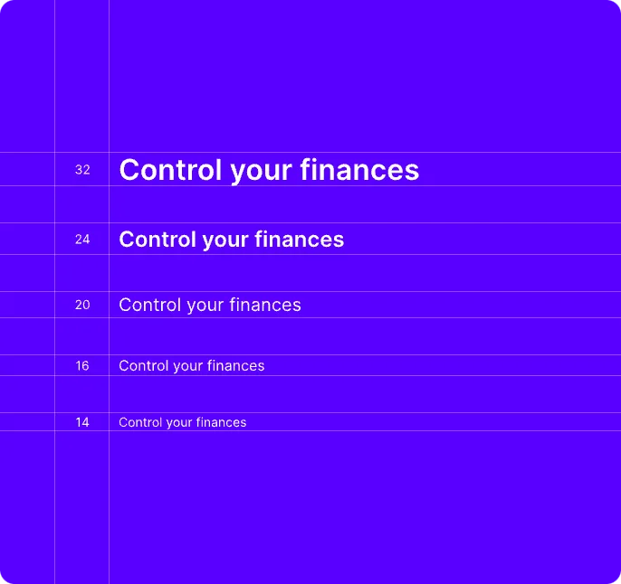 An example of using the TrackEasy typography