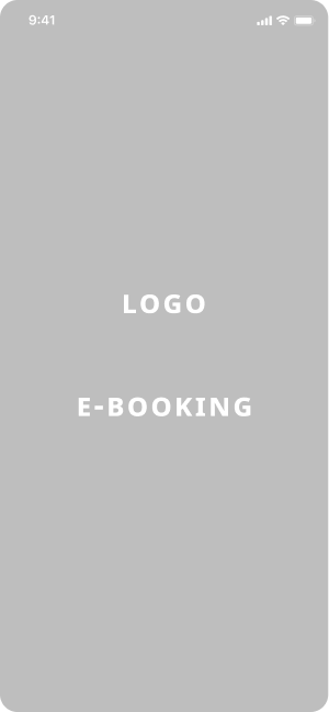 E-booking app main screen