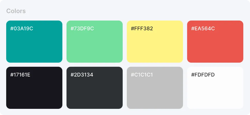 E-Hotel CRM color palette