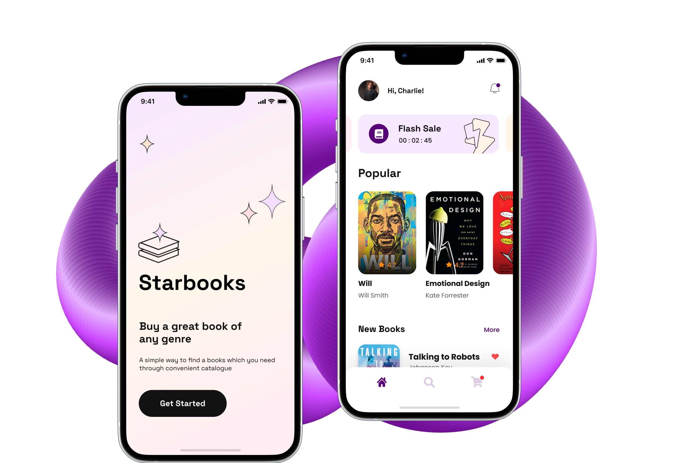 Book store mobile app design