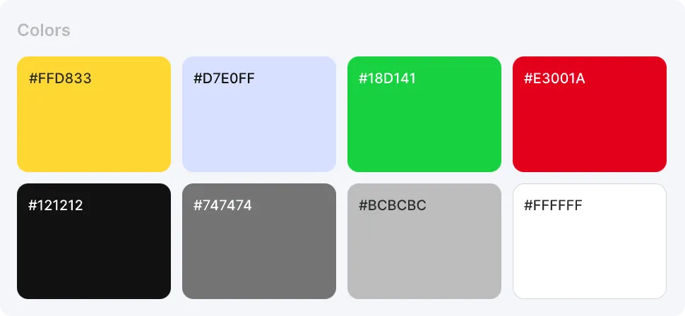 Ride Vantage color palette