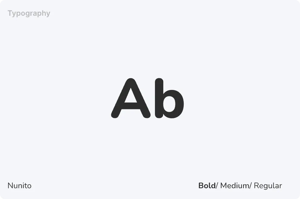 E-booking app typography