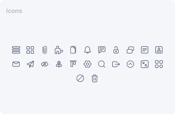 Bounce project management platform icons set