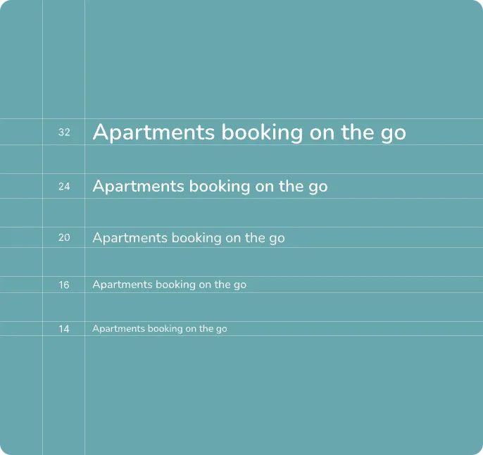 An example of using the E-booking typography