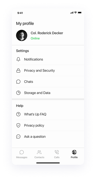 UI design of the Splash app-s profile screen