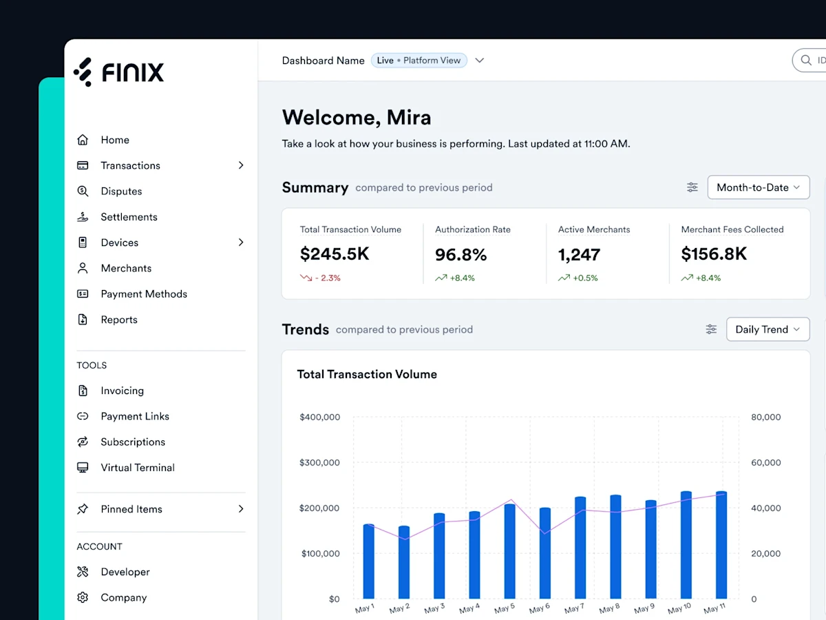 Finix Launches Redesigned Dashboard to Simplify Payment Operations