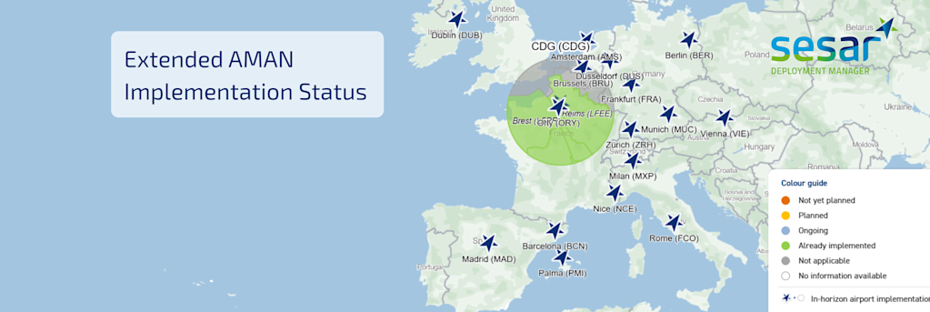 SESAR Deployment Manager launches Extended AMAN interactive map