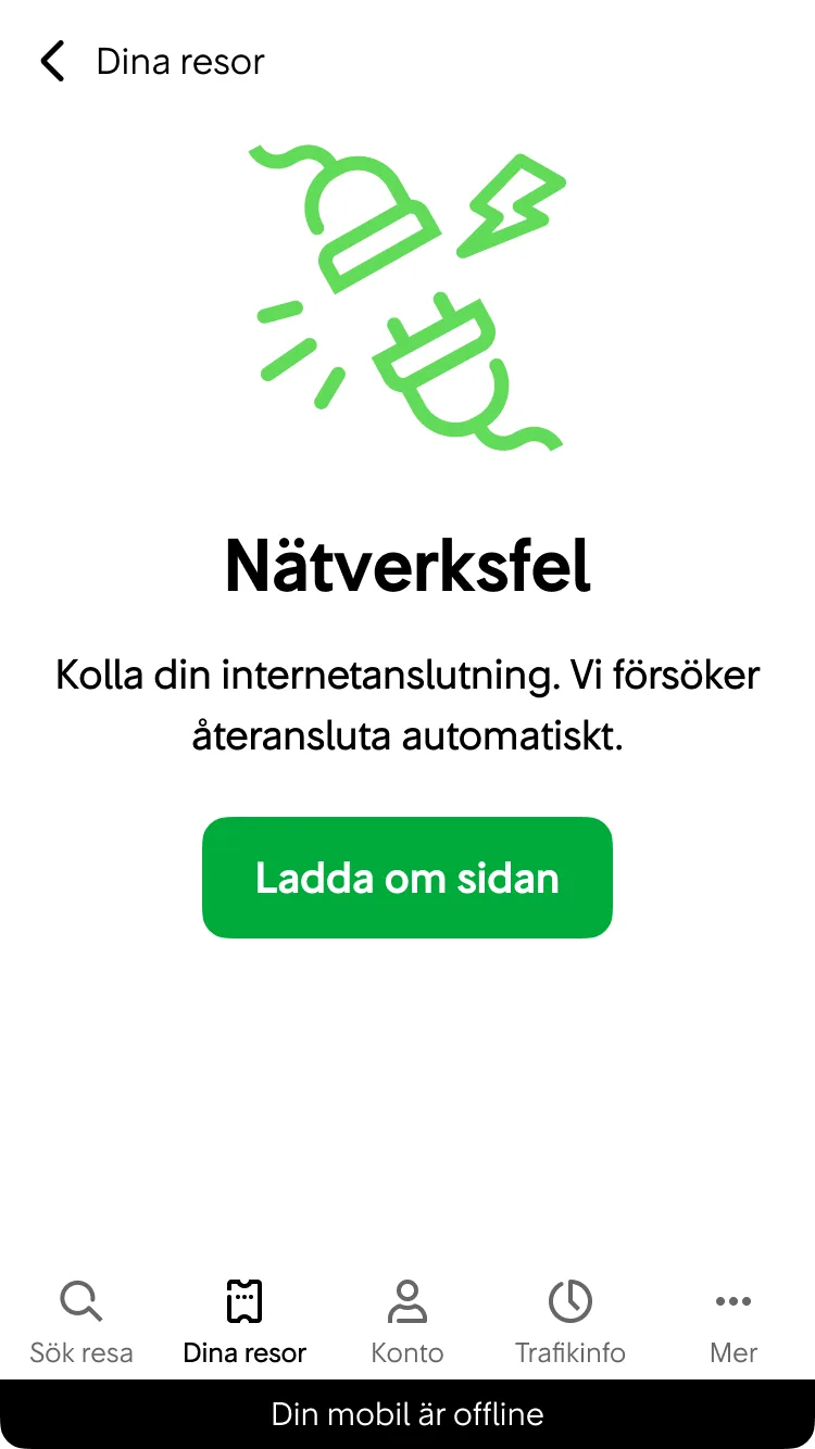 Exempel på icke-modal sida.