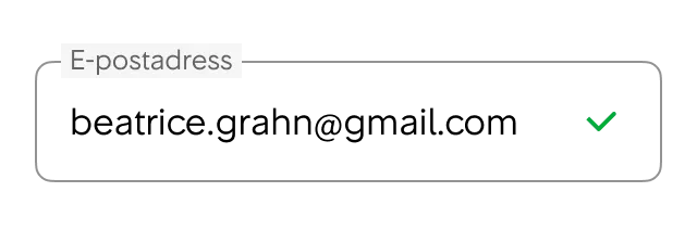 A success state communicates a correct user input.