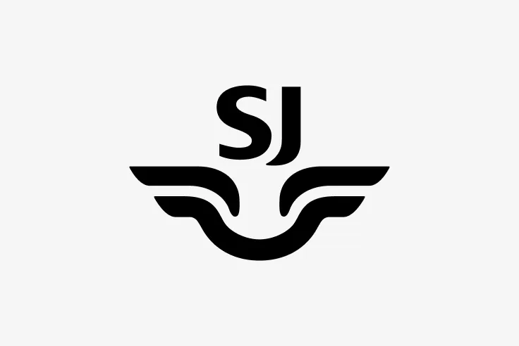 SJs logotyp mot ljus bakgrund.