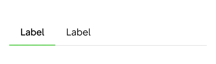 An activated state communicates a highlighted destination, whether initiated by the user or by default.