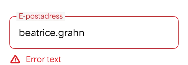 An error state communicates a user or system mistake.