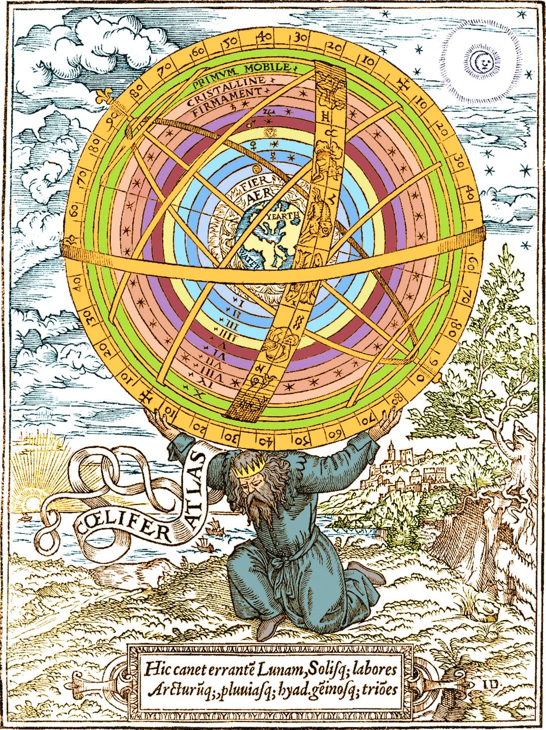 PTOLEMAIC UNIVERSE, Coelifer's Atlas, 1559