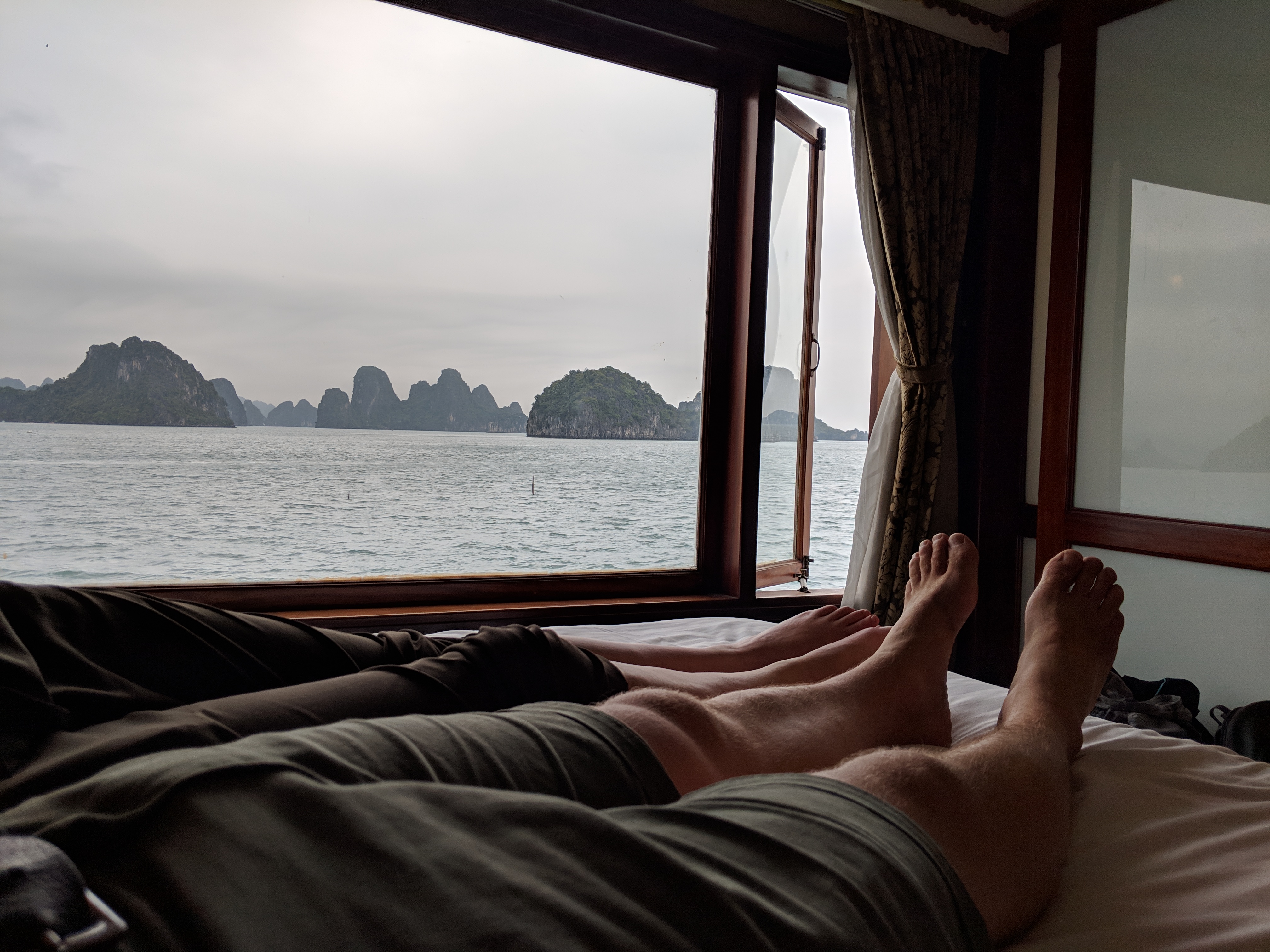 View from our cabin, Halong Bay