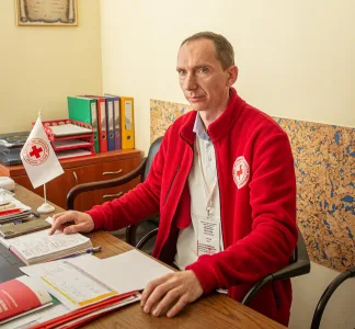 Ivan, responsable Croix-Rouge ukrainienne pour la région de Lviv.