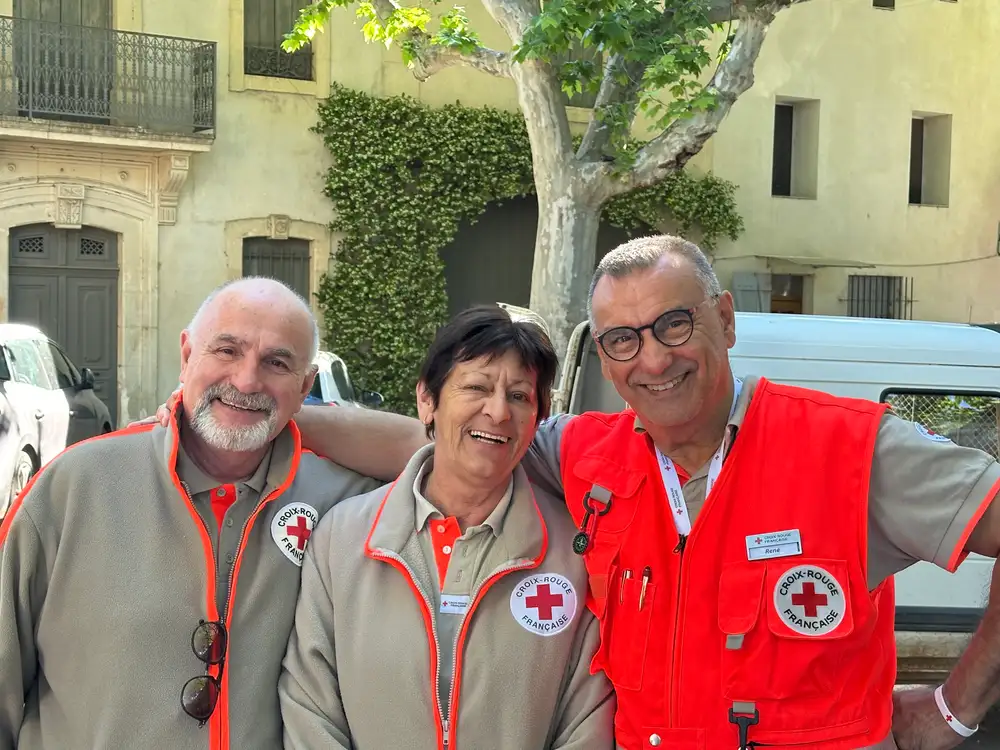 Le bureau de l'unité locale " Petite Camargue " Roseline, Pascal et René.