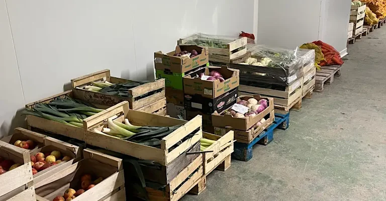 La chambre froide de la plateforme de produits locaux et bio en Charente