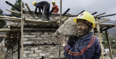 Reconstruction au Népal après le séisme