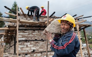 Reconstruction au Népal après le séisme