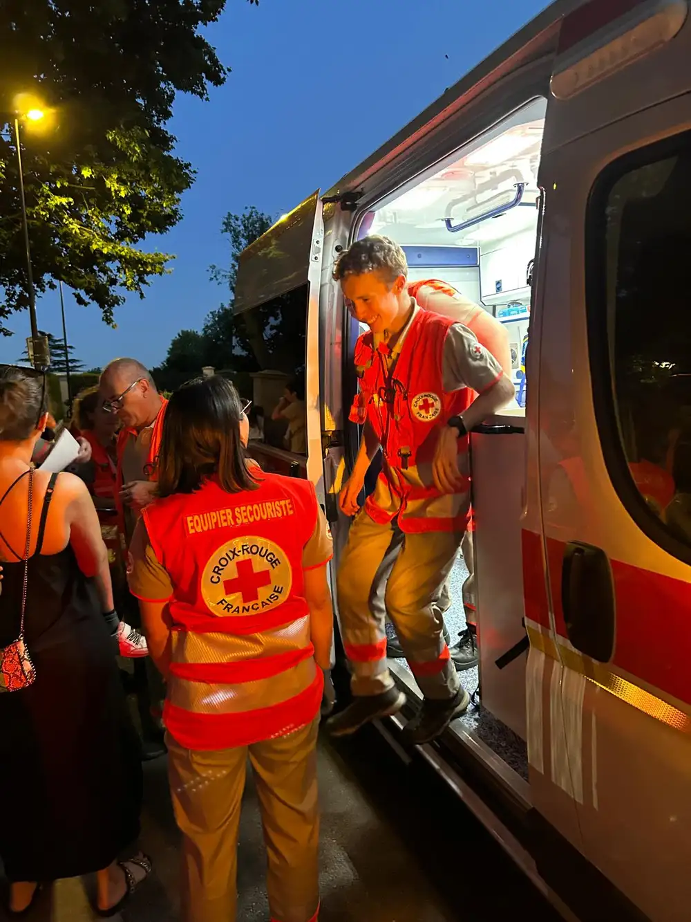 En intervention de secours