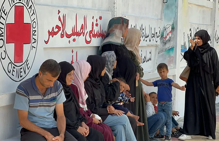Patients à l'intérieur de l'hôpital de campagne ©Abed Shana/Arab News Network