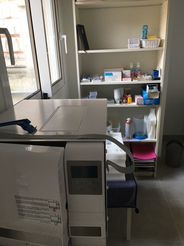 Zone de stérilisation, hors camion dans local sécurisé