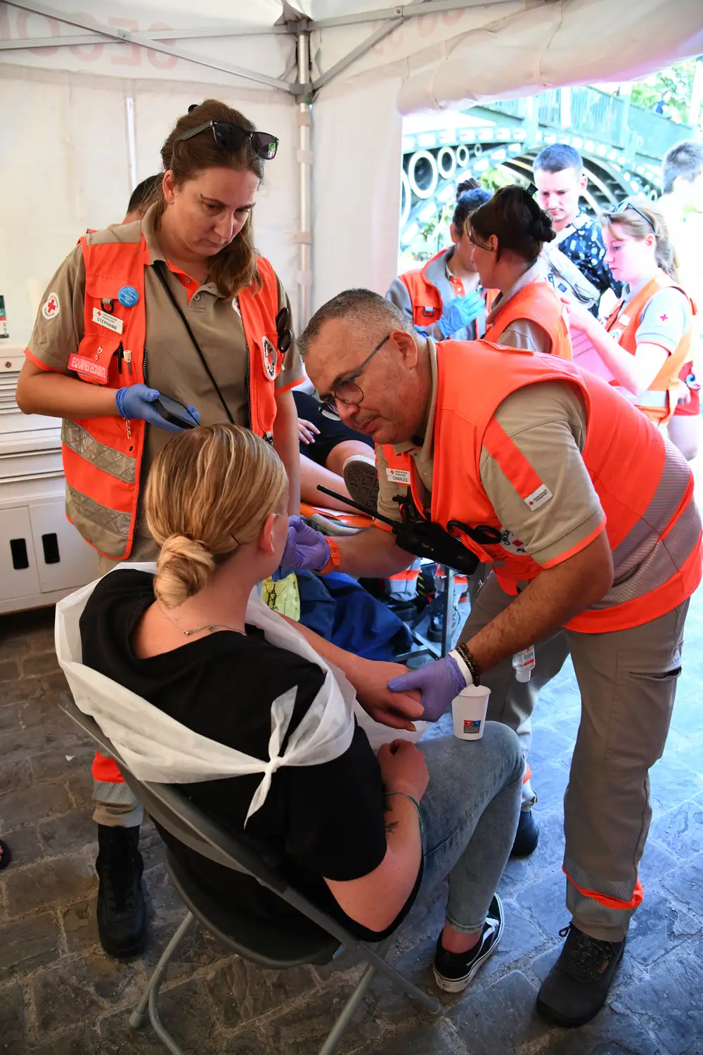 Les bénévoles de la Croix-Rouge présents sur les évenements sportifs ou culturel 