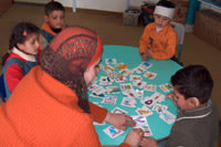 Enfants handicapés au centre du Croissant-Rouge palestinien à Ramallah - © CRF