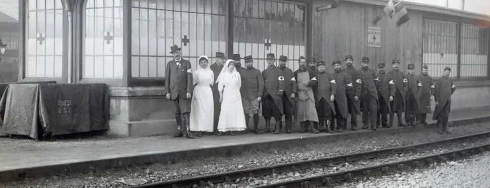 L'infirmerie de gare à Folligny (Manche) 1914-1918