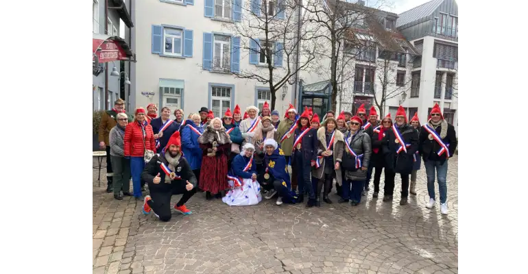 Le groupe prêt pour le carnaval