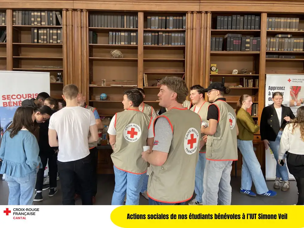 Actions sociales avec des étudiants bénévoles de l'IUT Simone Veil